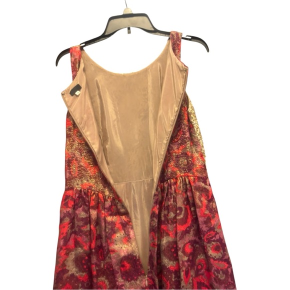 Anthropologie Wren Gold and Red Sleeveless Dress Size Medium (M) - Picture 10 of 11